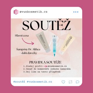 ❗️SOUTĚŽ ❗️ Zapoj se do soutěže s @vunkosmetik.cz a vyhraj hlavní cenu - Balíček šampónů korejské značky Dr. Althea +...